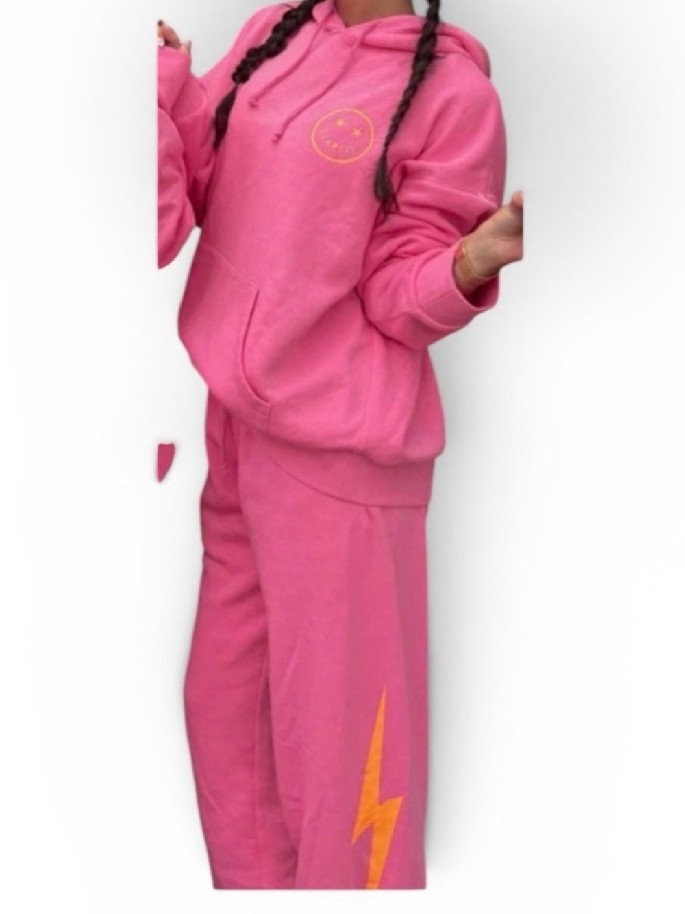 Starfit Pink Cozy Sweatsuit Set Small Y2K Lounge Matching EUC Womens XS Girls XL